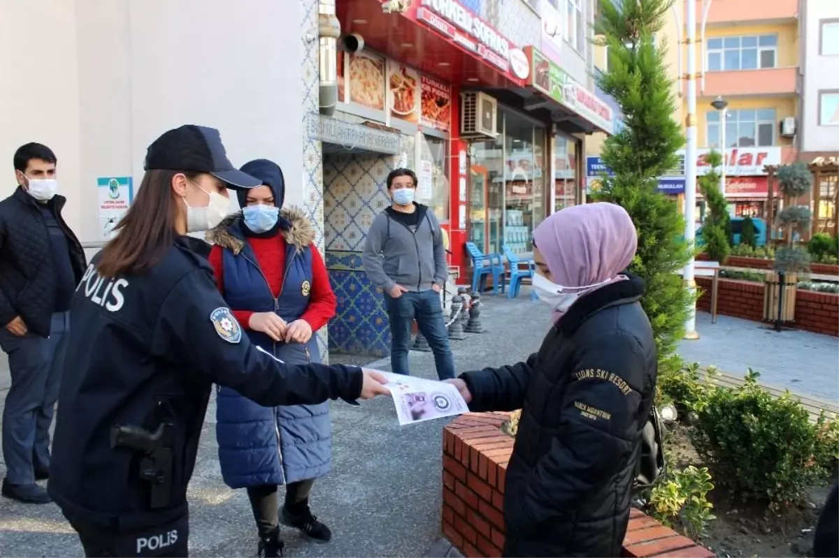 Son dakika gündem: Polisler, KADES ile ilgili bilgilendirme broşürü dağıttı