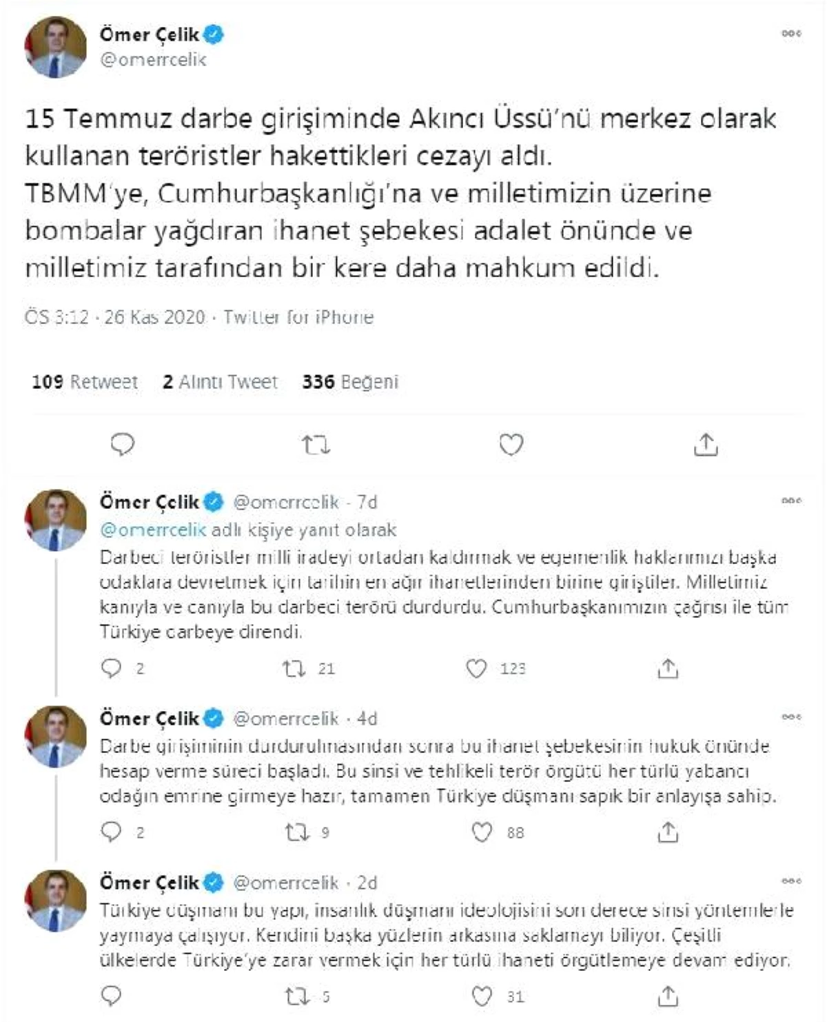 AK Parti Sözcüsü Çelik\'ten, Akıncı Üssü davası kararına ilişkin değerlendirme Açıklaması