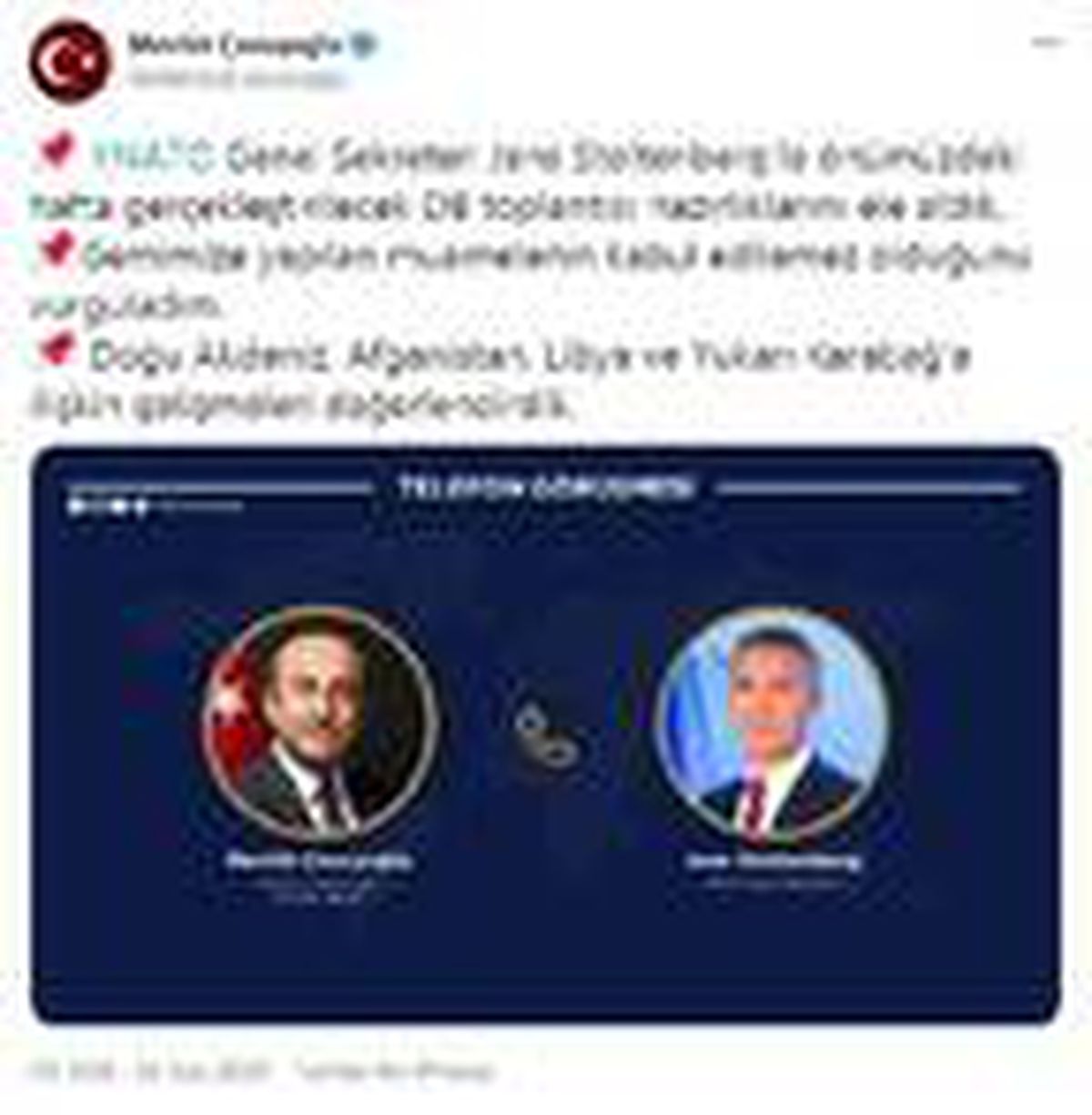 Son dakika: Bakan Çavuşoğlu, NATO Genel Sekreteri ile görüştü (3)