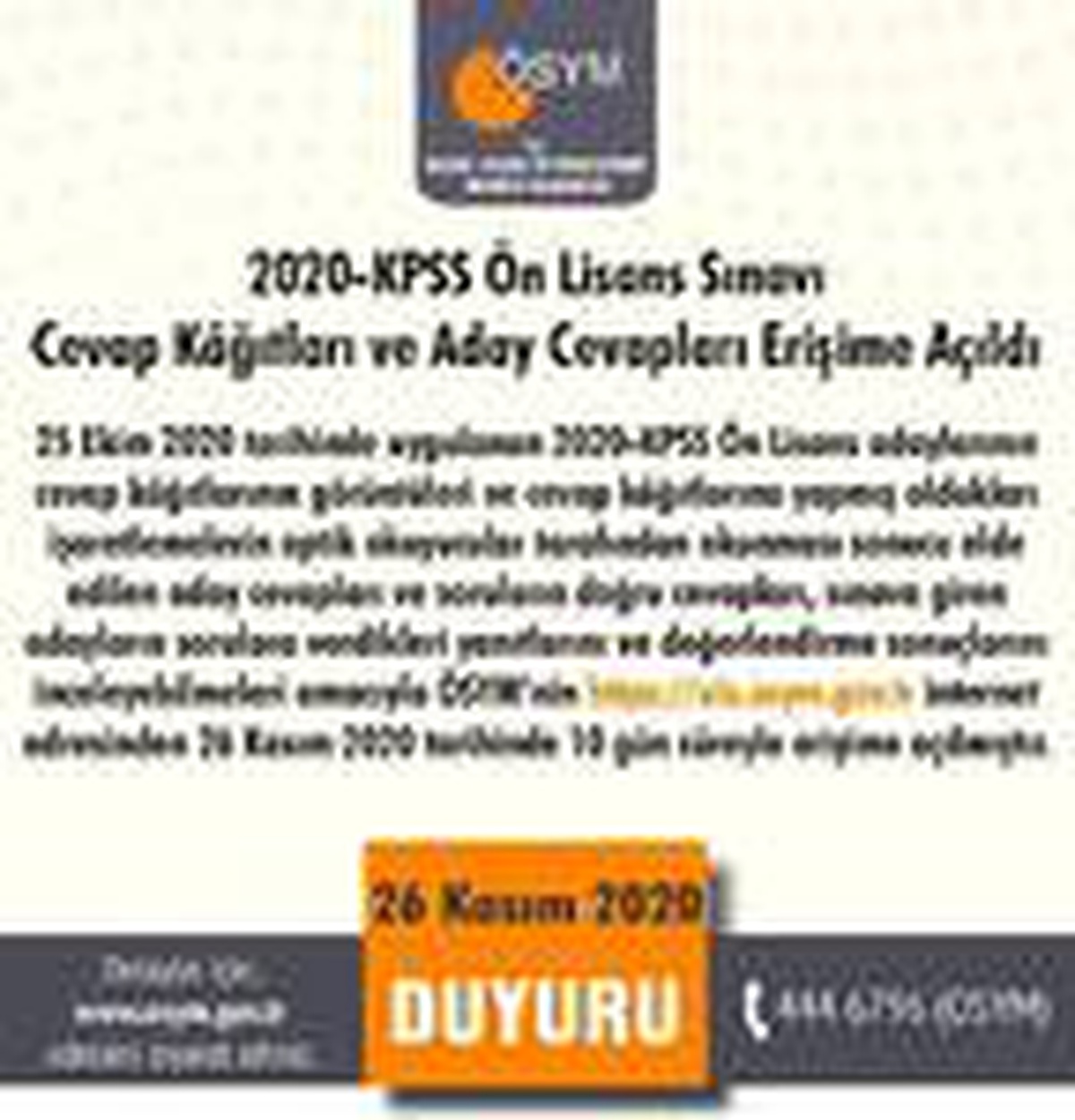 KPSS Ön Lisans sonuçları açıklandı (2)
