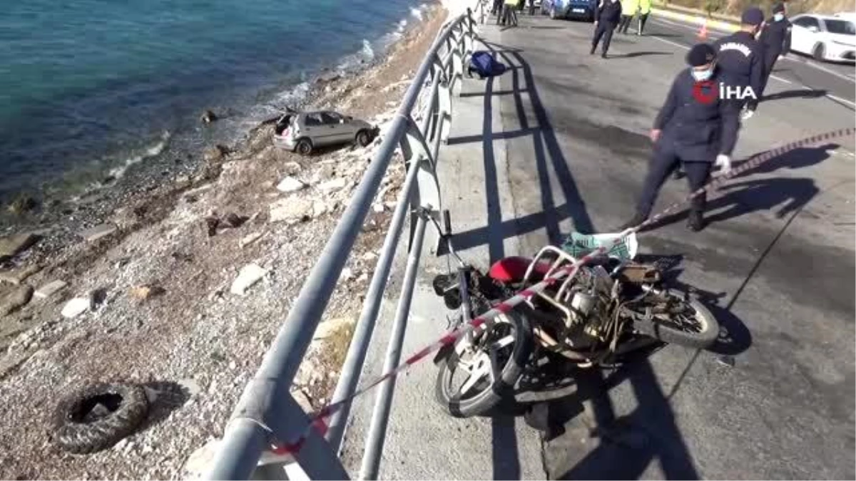 Son dakika haberleri | Motosiklet ile çarpışan otomobil 5 metre yükseklikten sahile uçtu: 1 ölü