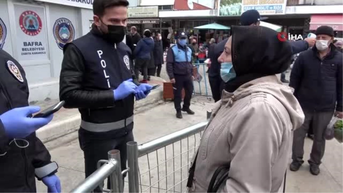 Pazar yerlerinde korona virüs denetimi