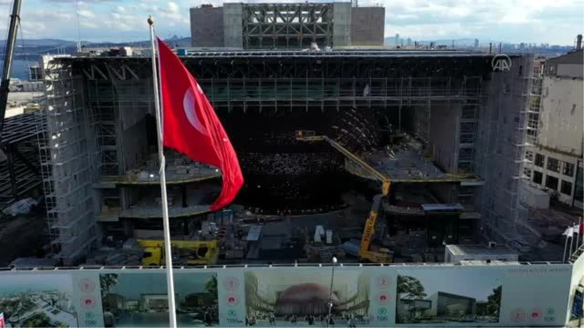 Yeni Atatürk Kültür Merkezi inşaatının yüzde 78\'i tamamlandı - Drone
