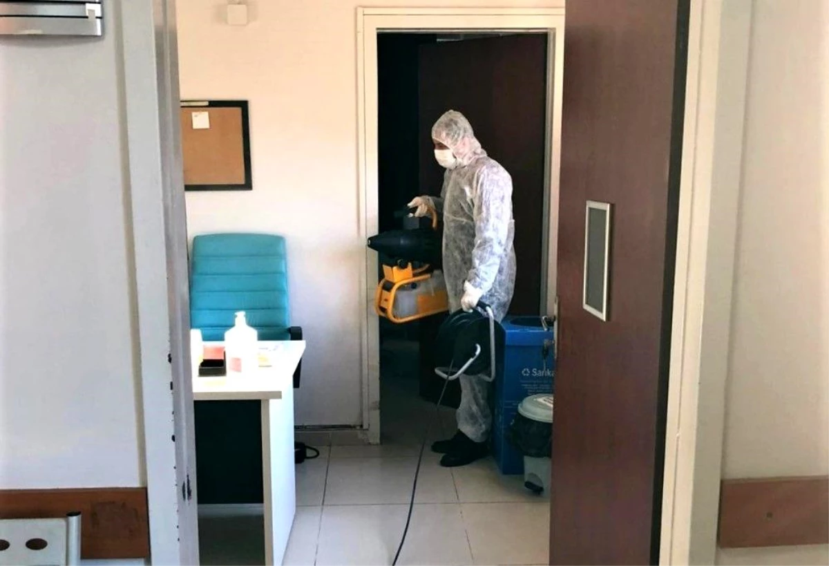 Son dakika haberleri! Körfez Devlet Hastanesi günlük olarak dezenfekte ediliyor