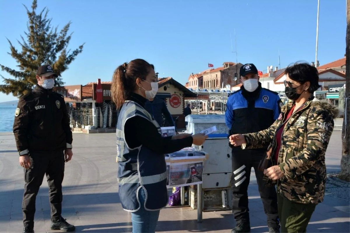 Ayvalık Polisi\'nden vatandaşlara "KADES" brifingi