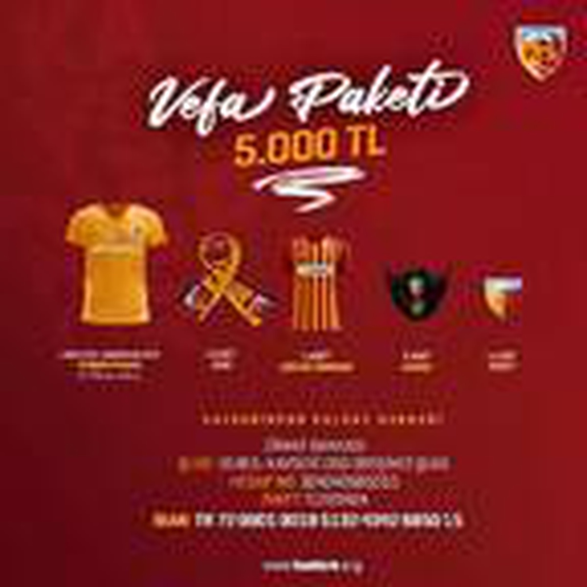 Kayserispor\'dan "Vefa Paketi" kampanyası