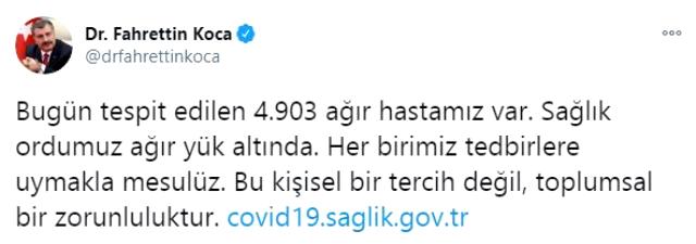 Son Dakika: Türkiye'de 28 Kasım günü koronavirüs nedeniyle 182 kişi vefat etti, 30 bin 103 yeni vaka tespit edildi