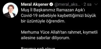 Son dakika: İYİ Parti Muş İl Başkanı Aşık, koronavirüsten hayatını kaybetti