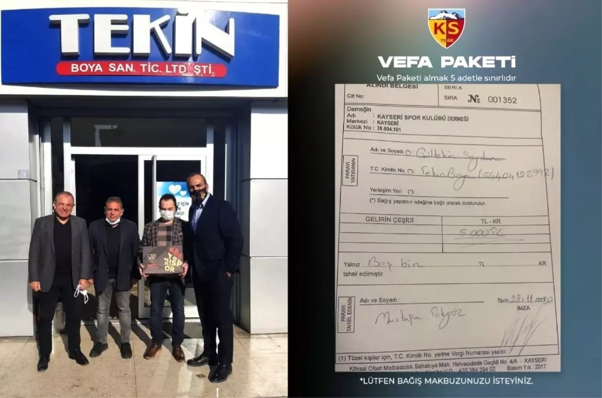 Kayserispor\'dan Vefa Paketi