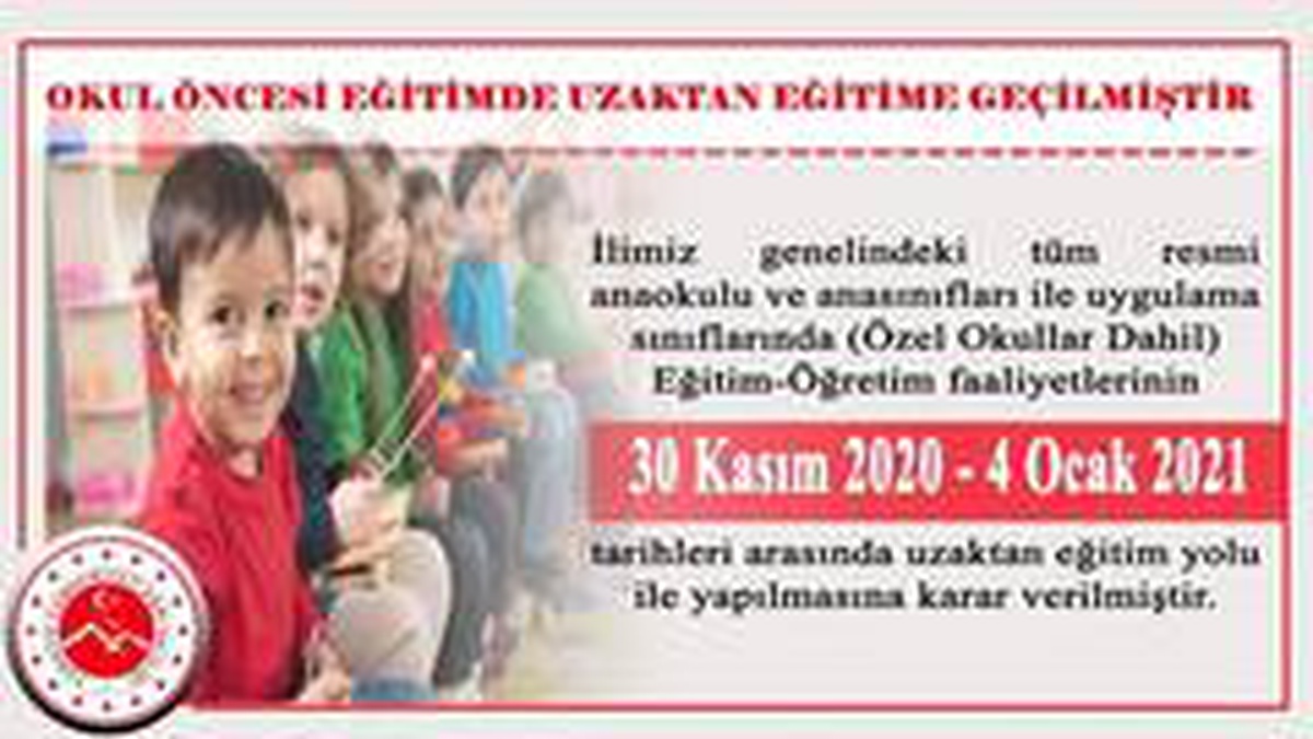 Ağrı\'da ana sınıfı ve anaokulları uzaktan eğitime geçti