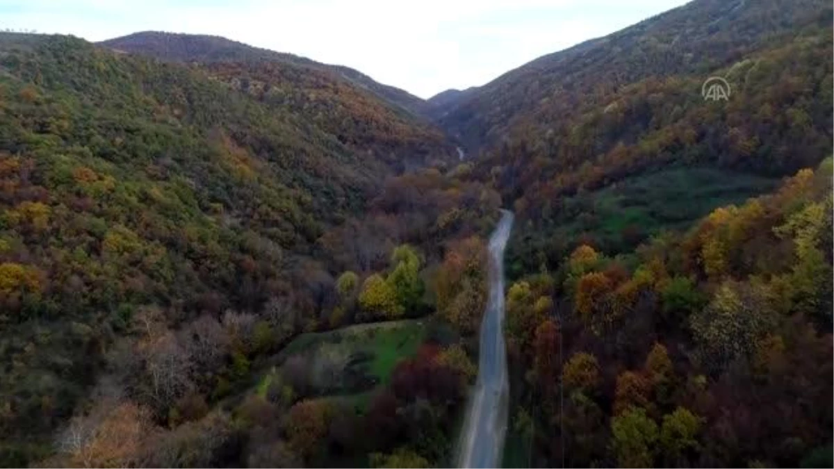 (Drone) Ganos Dağı eteklerinde sonbaharın son günü büyülüyor