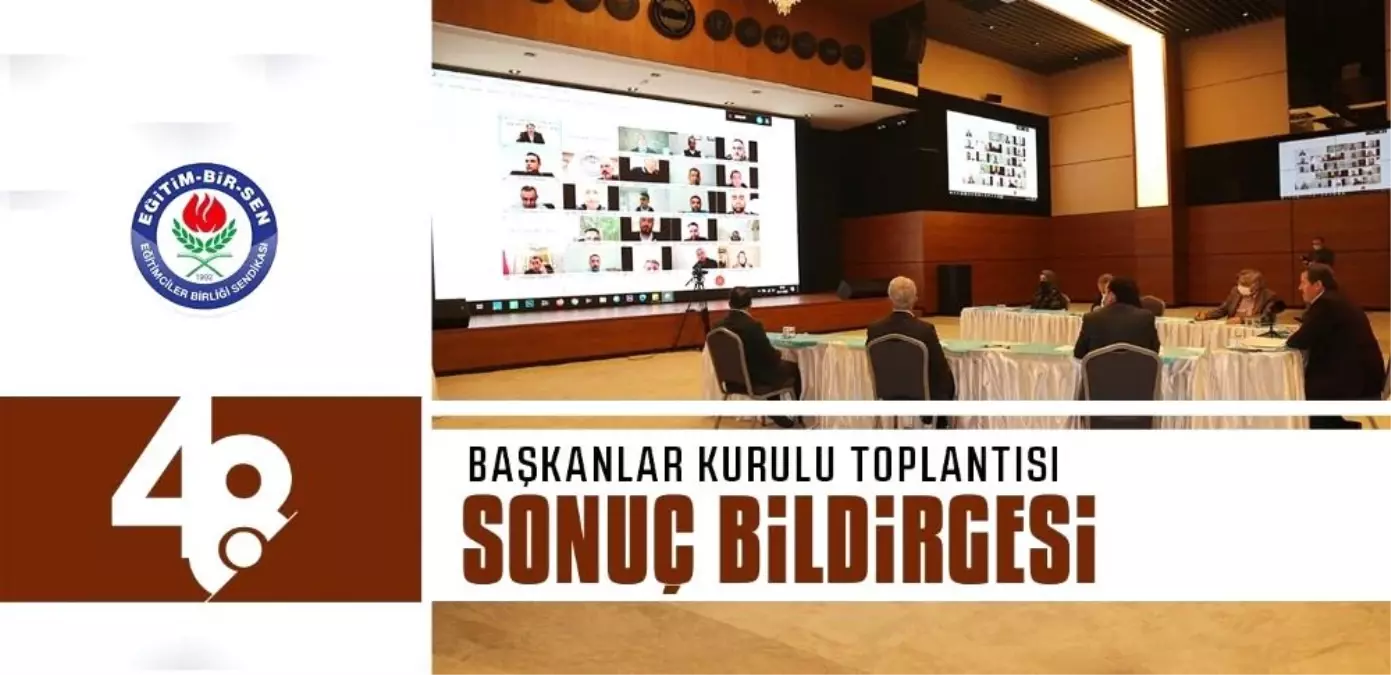 Eğitim-Bir-Sen Şube Başkanı Kalkan Başkanlar Kurulu Toplantısını Değerlendirdi