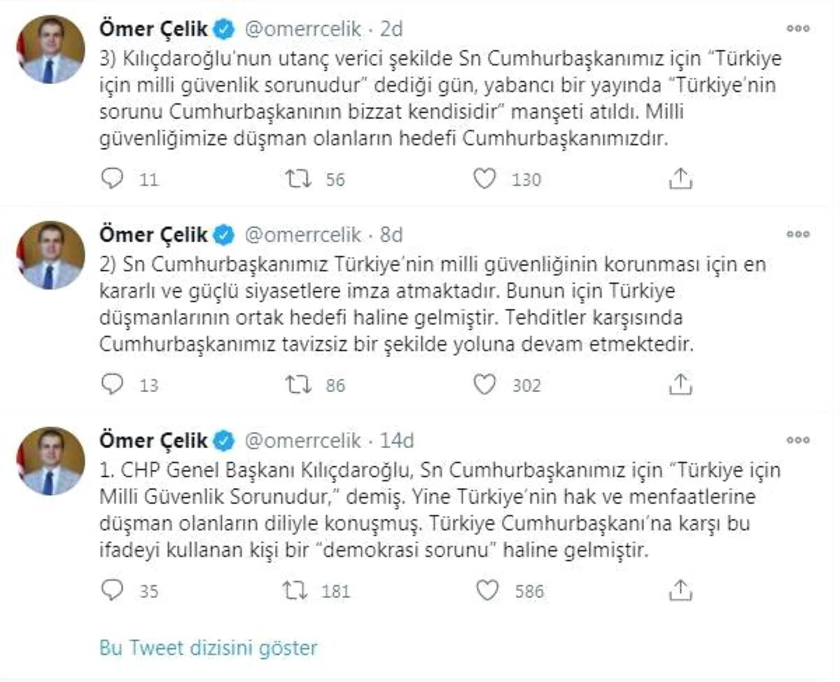 AK Parti Sözcüsü Çelik\'ten Kılıçdaroğlu\'nun açıklamalarına tepki Açıklaması
