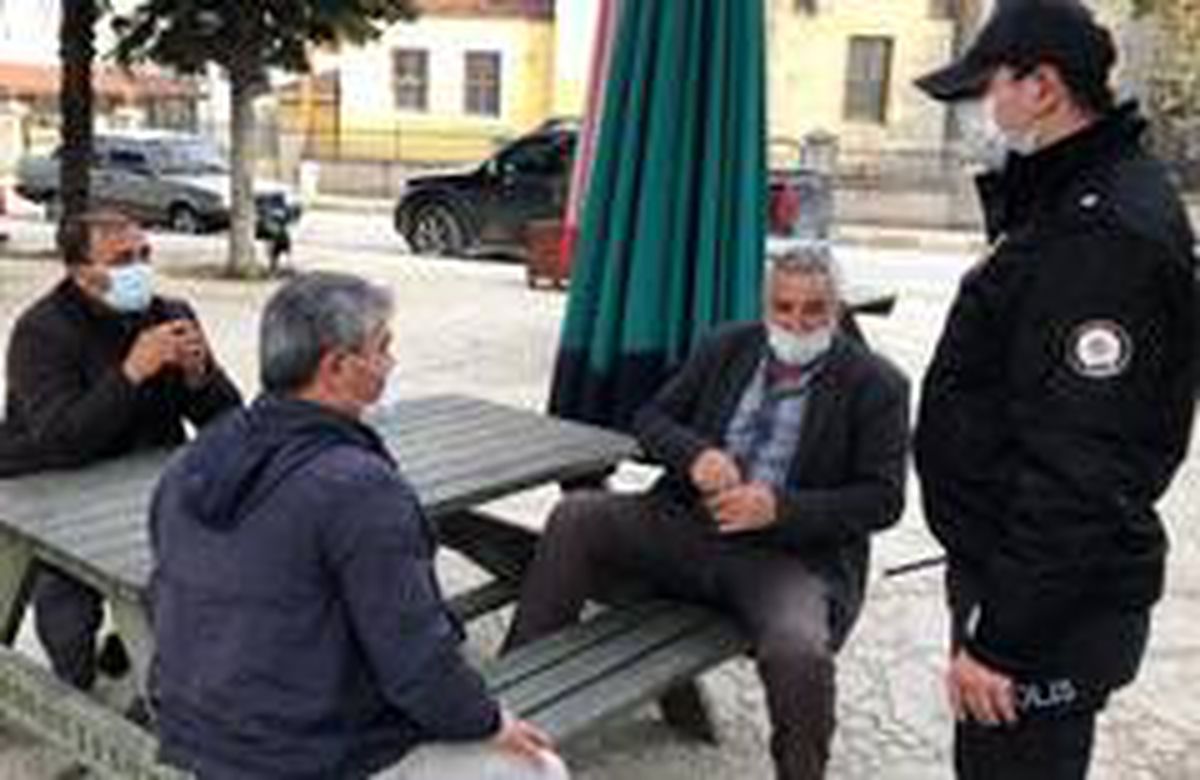 Alaçam\'da maske ve sigara denetimi