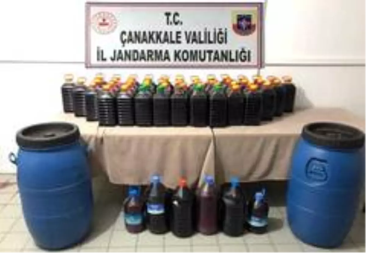 Bayramiç\'te 305 litre bandrolsüz içki ele geçirildi