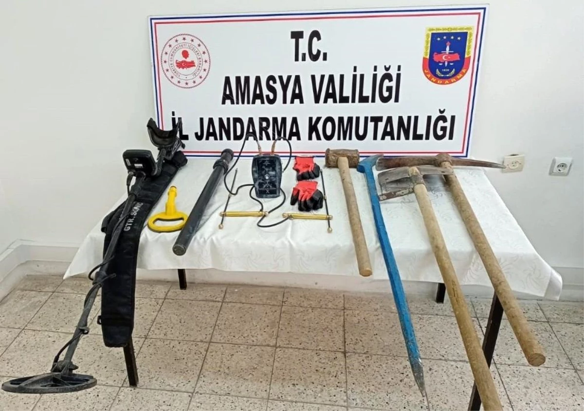 Amasya\'da arkeolojik sit alanında kaçak kazıya 6 gözaltı