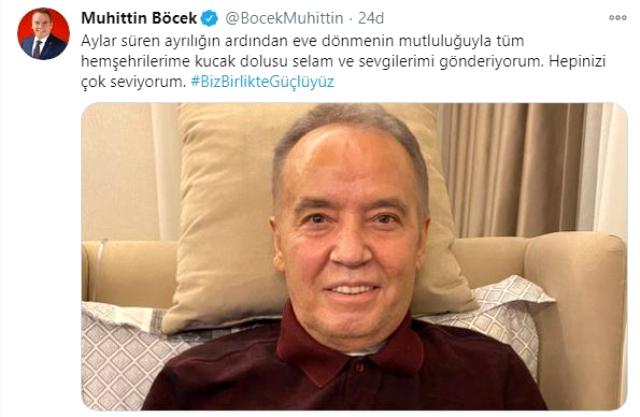 Antalya Büyükşehir Belediye Başkanı Muhittin Böcek, taburcu oldu