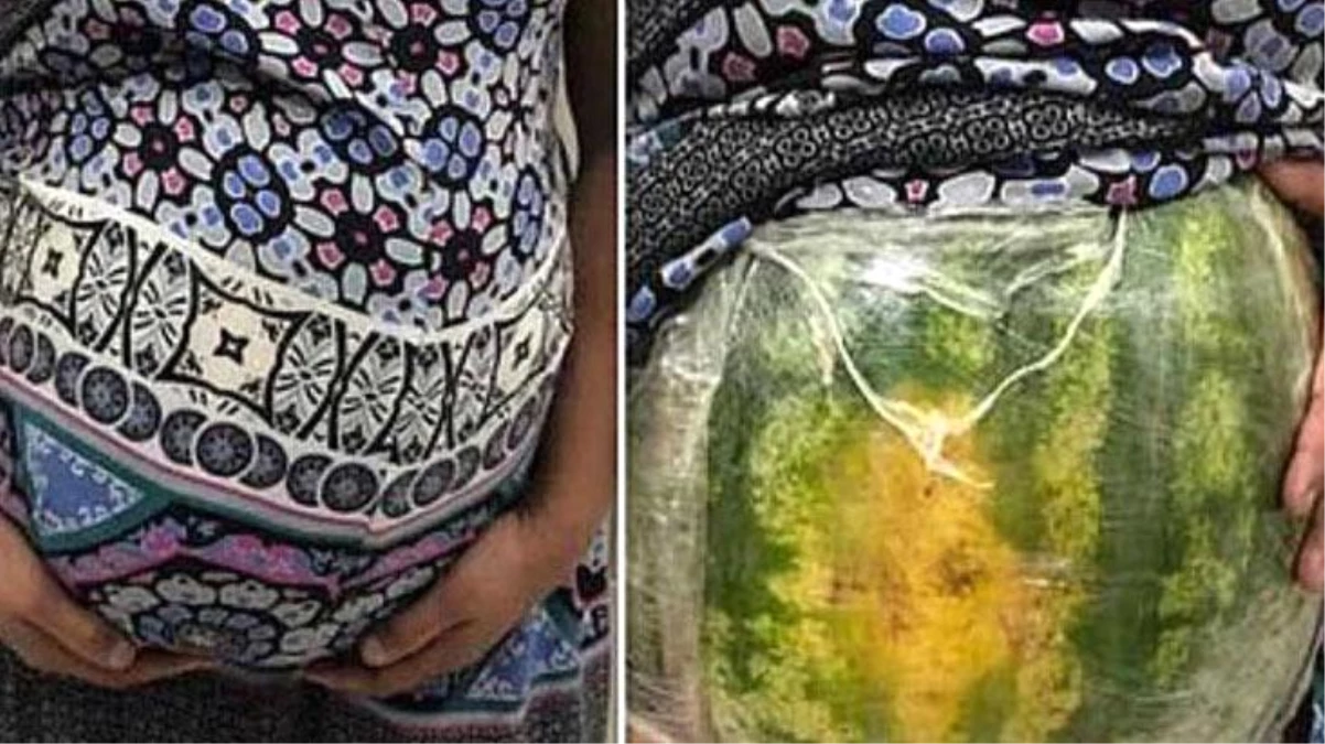Brezilya\'da hamile taklidi yapan kadın karpuz kabuğunda kilolarca uyuşturucu kaçırmış