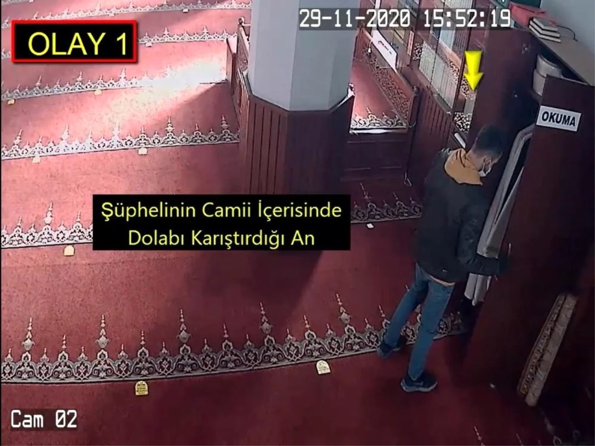 Camiden avize çalan hırsızlar yakalandı