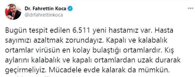 Son Dakika: Türkiye'de 3 Aralık günü koronavirüs nedeniyle 187 kişi vefat etti, 32 bin 381 yeni vaka tespit edildi