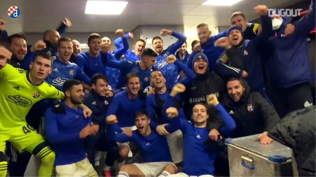 Dinamo celebrate winning Europa League group