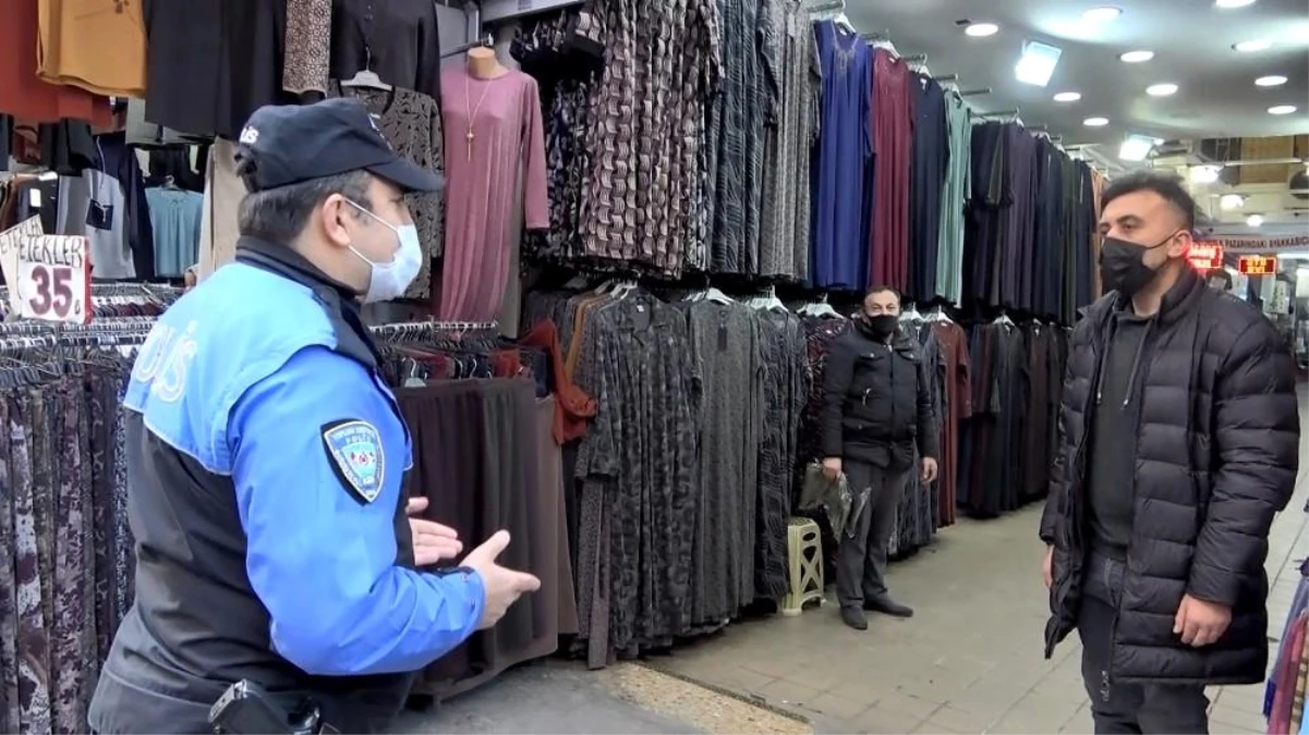 Samsun\'da polisten vatandaşa korona uyarısı