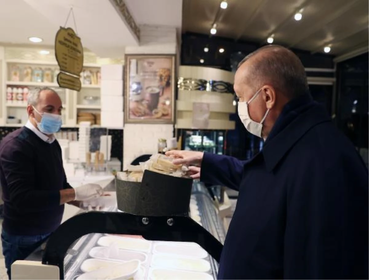Cumhurbaşkanı Erdoğan Çengelköy\'de dondurmacıya uğradı