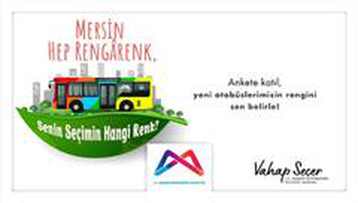 Mersin\'de yeni otobüslerin rengi anketle belirlenecek