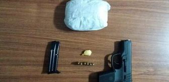 Uyuşturucu ve tabanca ile yakalandı