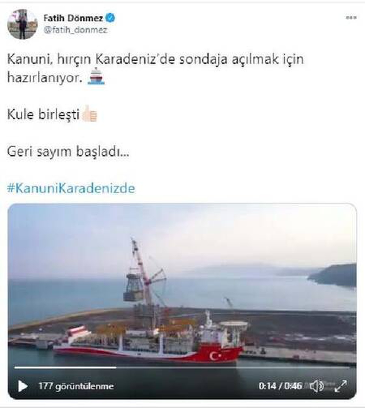 Son dakika haber! Bakan Dönmez: Kanuni sondaj gemisi için geri sayım başladı