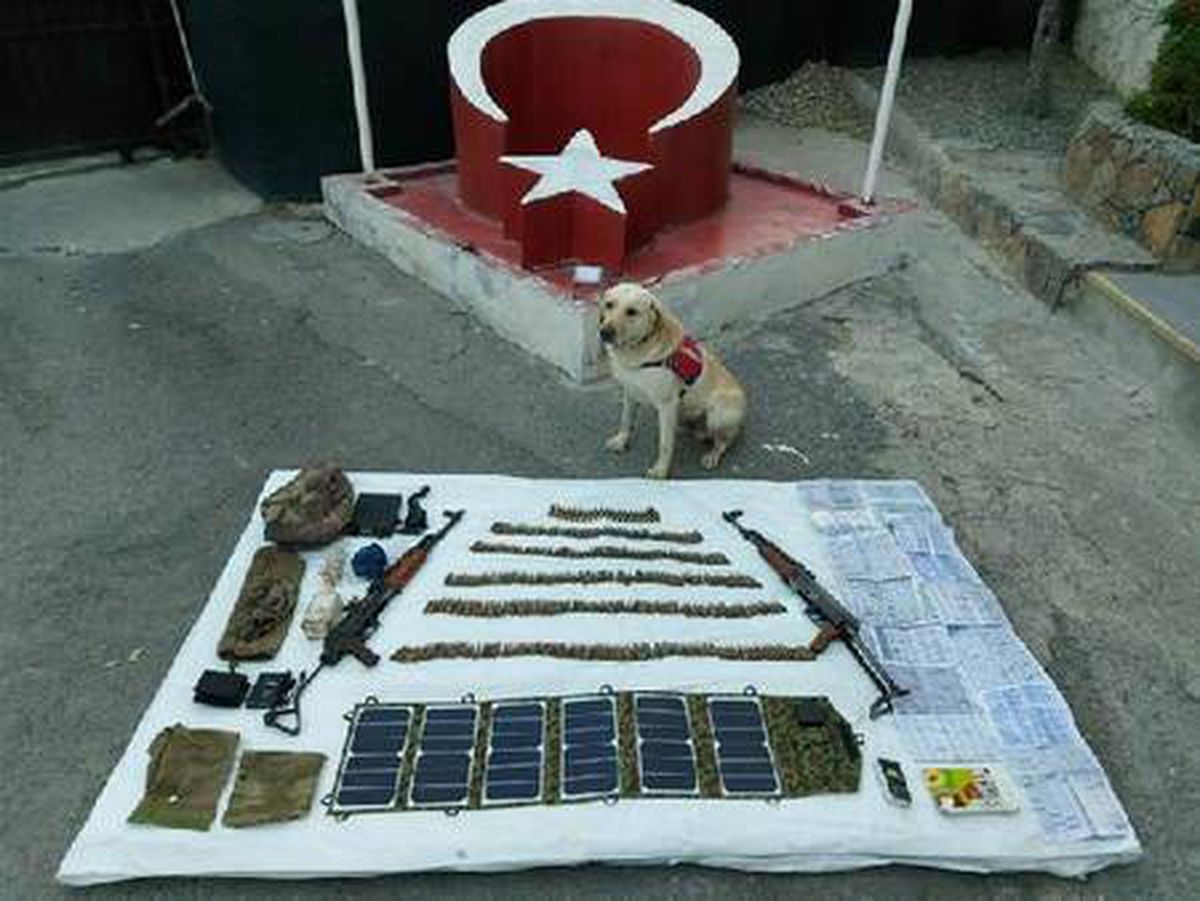 Hakkari\'de, PKK\'nın silah ve mühimmatı ele geçirildi