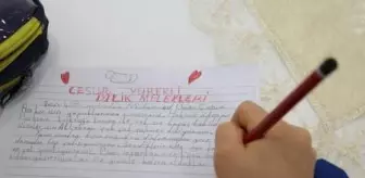 Öğrencilerden, sağlık çalışanlarına anlamlı mektup