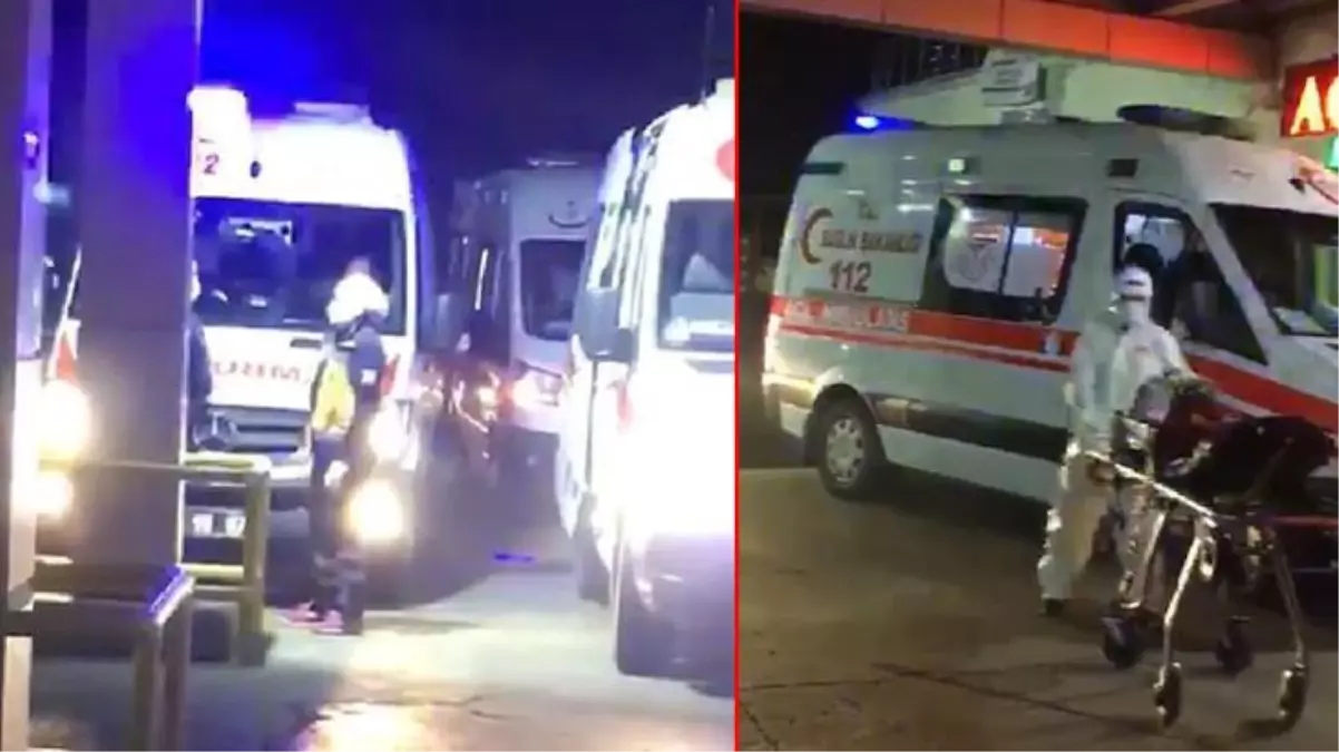 Trabzon\'da pandemi hastanesi önündeki ambulans yoğunluğu endişe yarattı