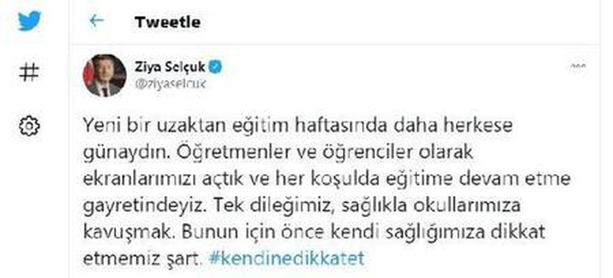 Son dakika politika: Bakan Selçuk: Her koşulda eğitime devam etme gayretindeyiz