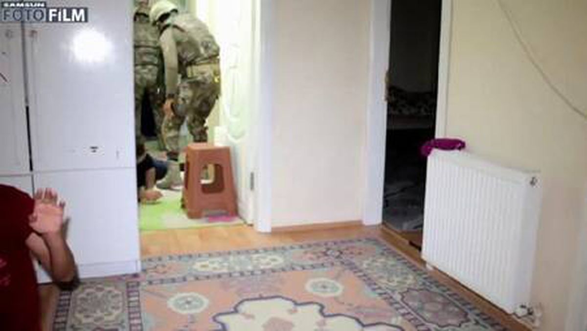 Samsun\'da DEAŞ operasyonu polis kamerasında