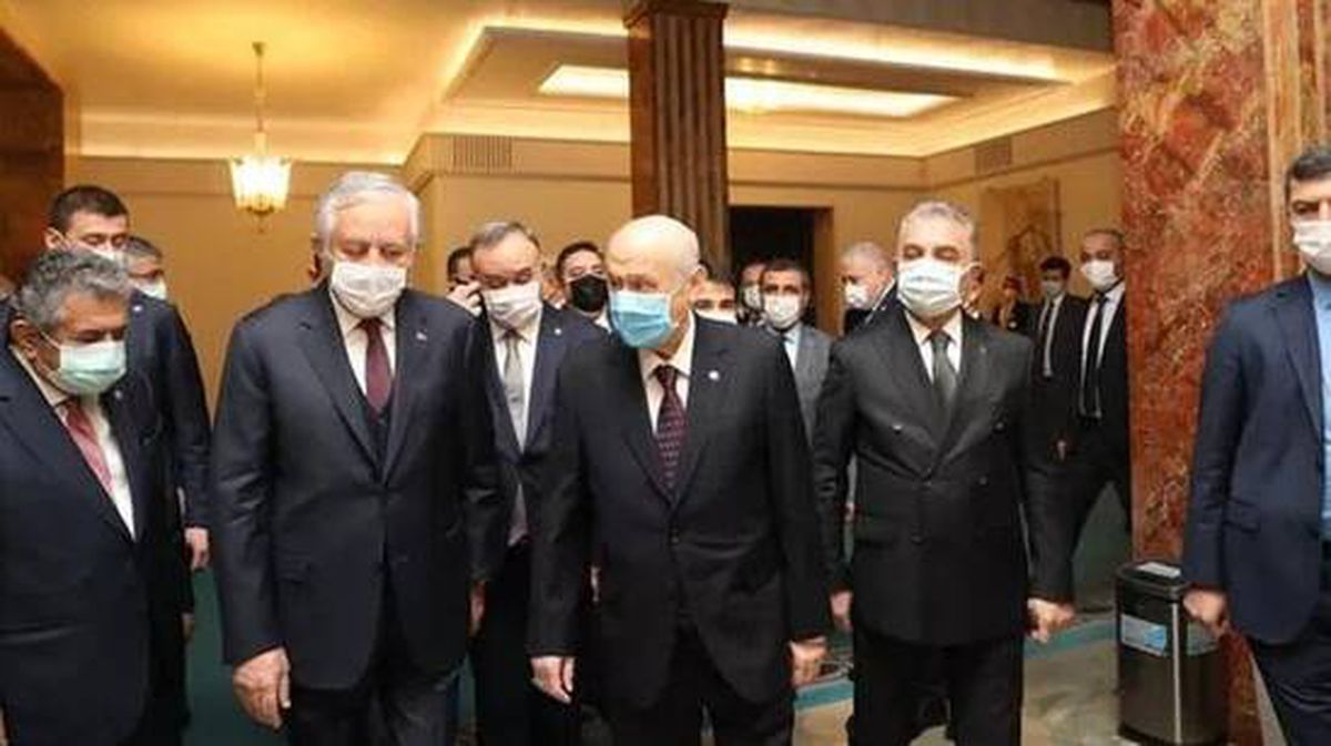 TBMM'nin bütçe görüşmelerine katılan Bahçeli için alınan koronavirüs önlemleri dikkat çekti