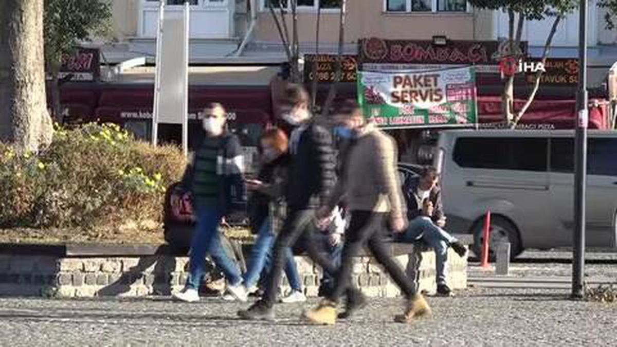 Güneşi gören kordona akın etti