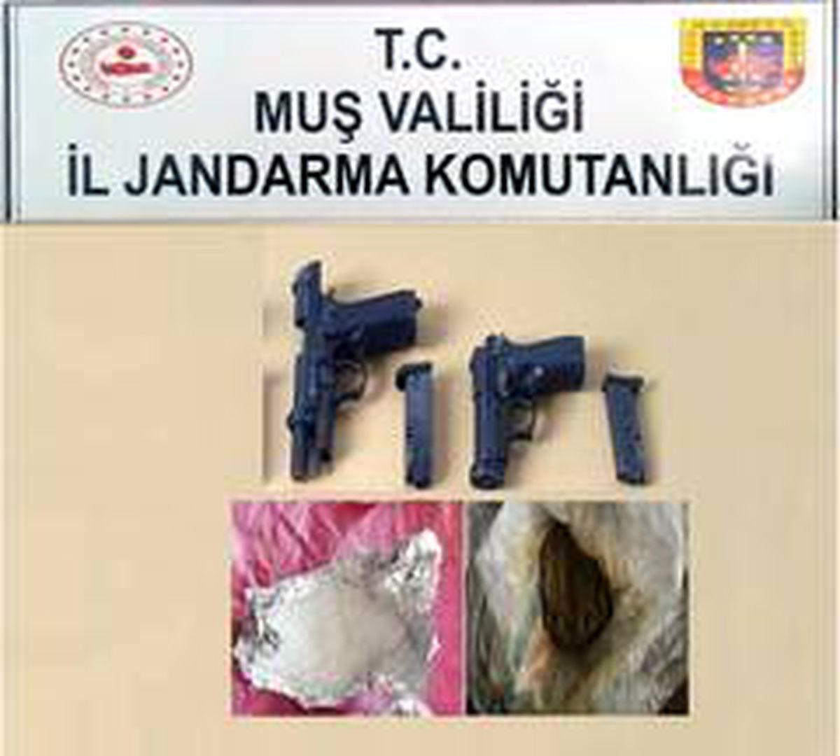 Muş\'ta silah ve mühimmat kaçakçılığı ile uyuşturucu operasyonu