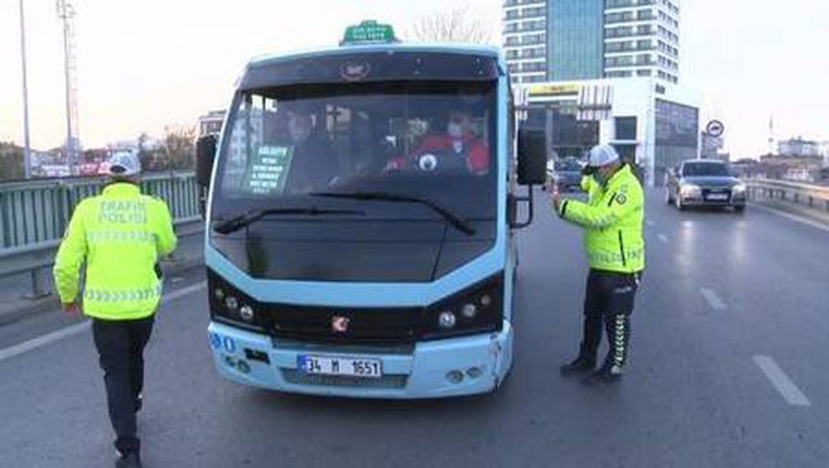 Maltepe\'de toplu taşıma araçlarında koronavirüs denetimi