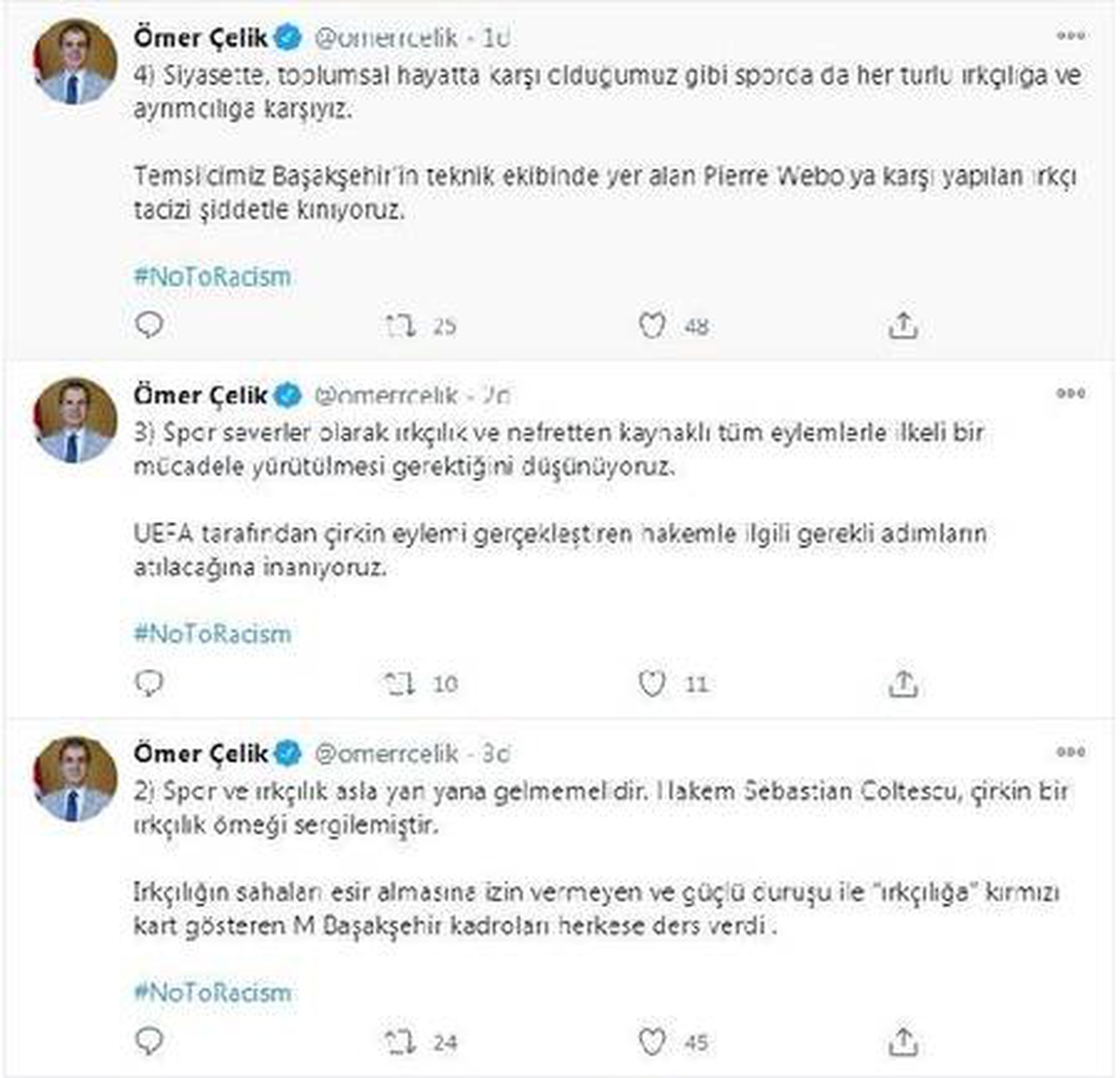 AK Parti Sözcüsü Çelik\'ten Medipol Başakşehir\'e destek Açıklaması