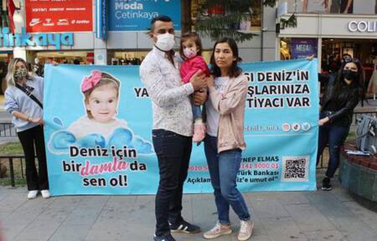 SMA hastası \'Deniz\' bebek için broşür dağıttılar