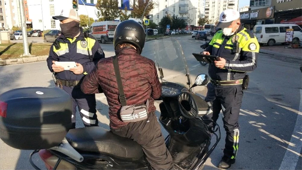 Trafik ekiplerinden motosiklet uygulaması