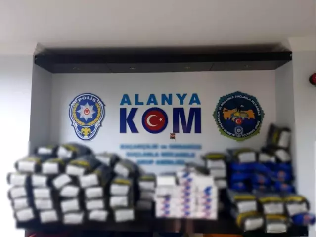 Alanya'da kaçak tütün operasyonu, System.String[]