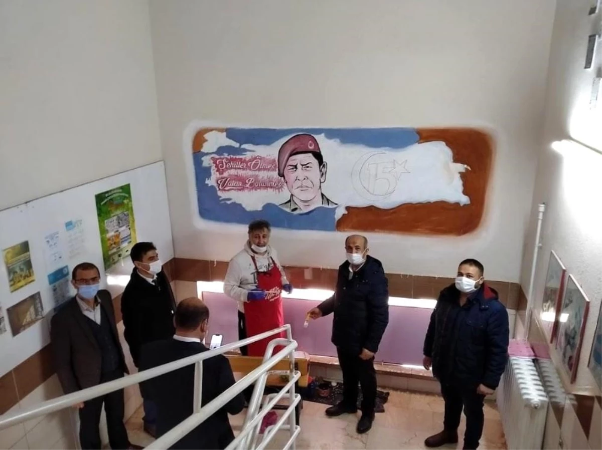Konya\'da ilkokulların duvarları çizimlerle süsleniyor