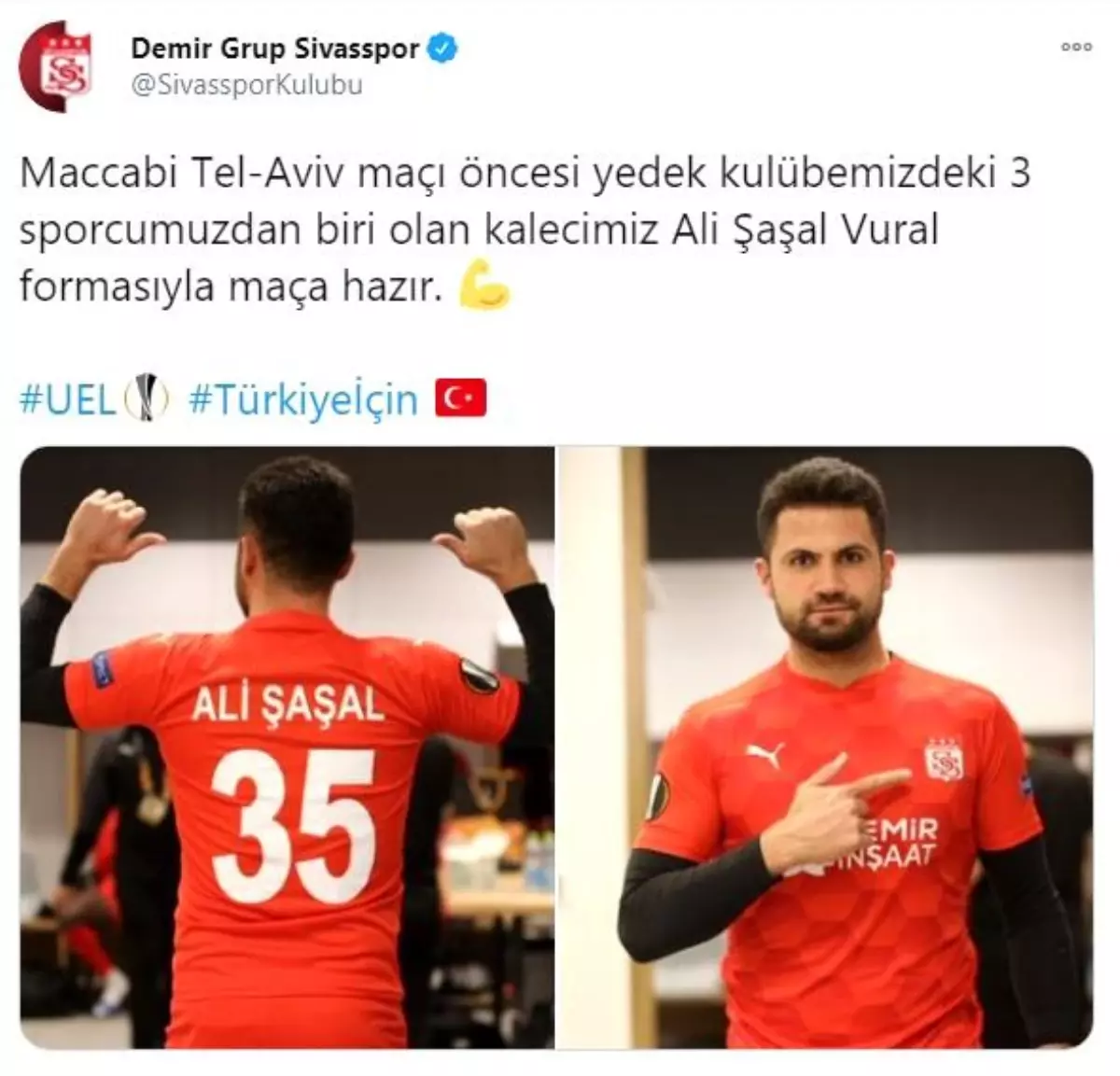 Sivasspor\'da kaleci Ali Şaşal\'a futbolcu forması yaptırıldı