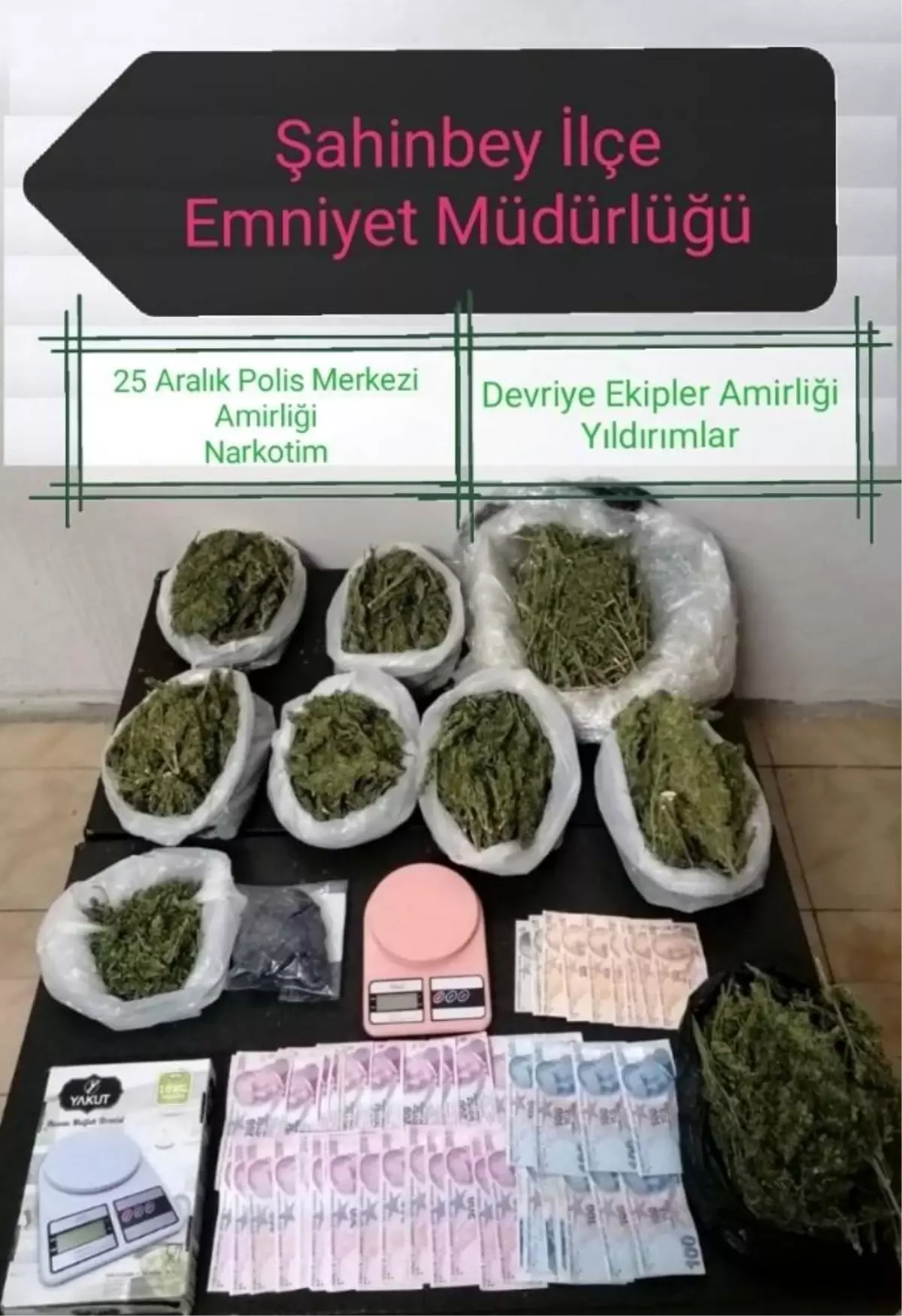 4 kilo 280 gram esrar ele geçirildi