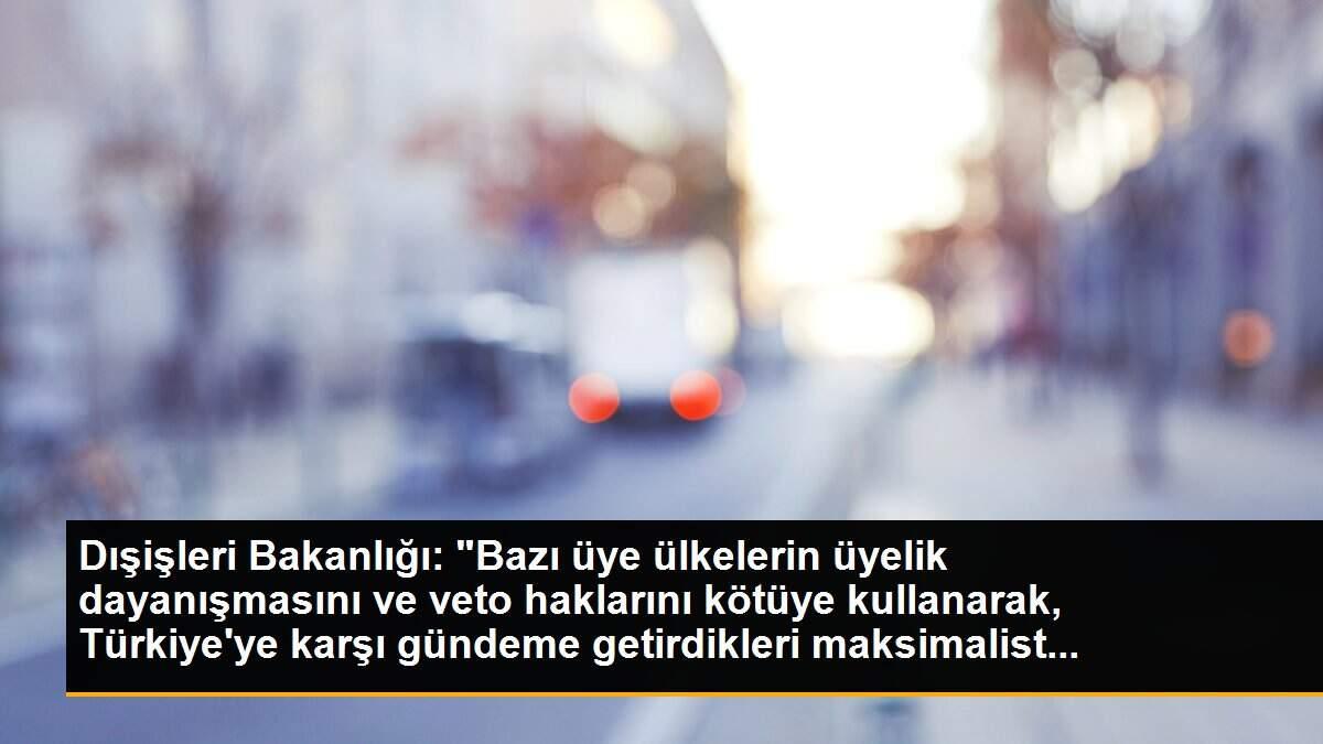 Dışişleri Bakanlığı: "Bazı üye ülkelerin üyelik dayanışmasını ve veto haklarını kötüye kullanarak, Türkiye\'ye karşı gündeme getirdikleri maksimalist...