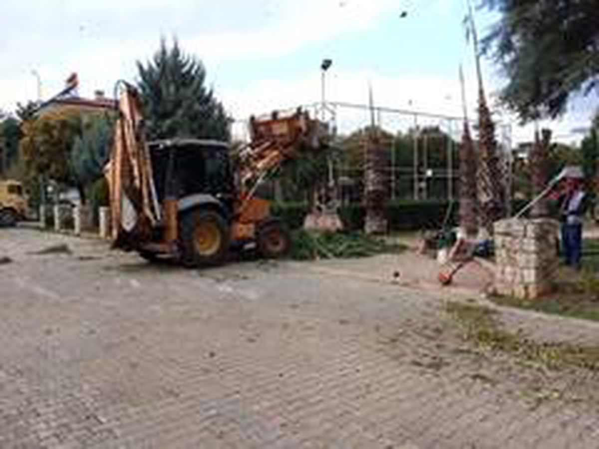 Döşemealtı\'nda parklara kış bakımı