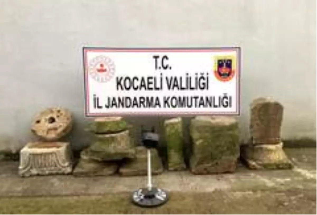 Kocaeli\'de Roma dönemine ait 9 adet sütun parçası ele geçirildi