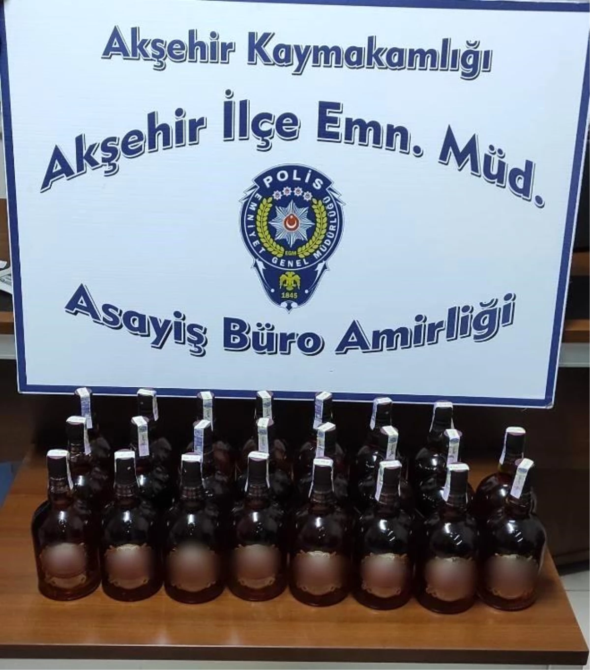 Akşehir\'de kaçak içki ele geçirildi